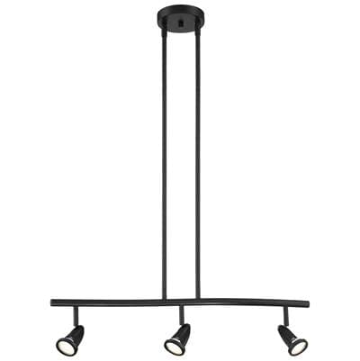 Access Lighting 3 Light Adjustable LED Pendant or Semi-flush - Black by Access Lighting