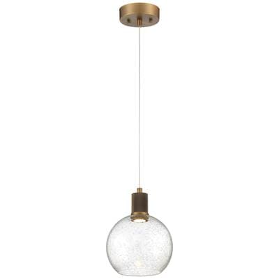 Access Lighting Burgundy LED Pendant - Antiqued Brushed Brass