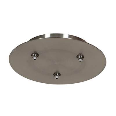 Access Lighting 120v Input 12v Output Three-port Round Canopy - Brushed Steel