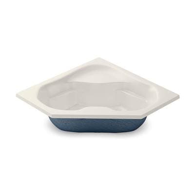 Aker Ct-6060 Acrylx Corner Center Drain Homestead Bath - Biscuit by Aker