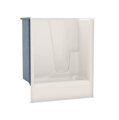 Aker Gb-60 Acrylx Alcove Left-hand Drain One-piece Tub Shower - Biscuit