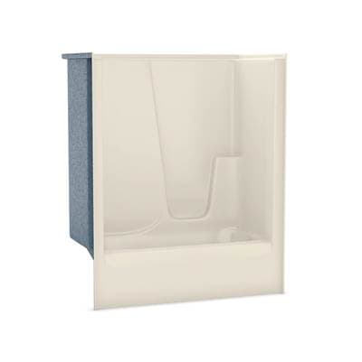 Aker Gb-60 AFR Acrylx Alcove Left-hand Drain One-piece Tub Shower - Bone