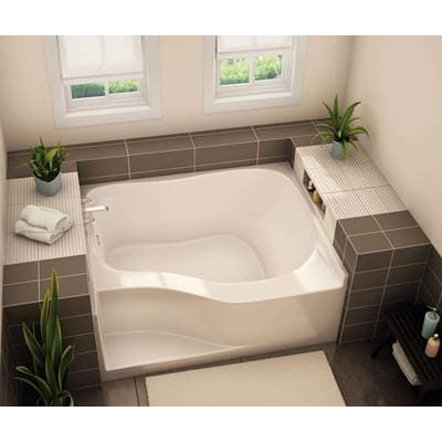 Aker Gt-4860 Acrylx Alcove Left-hand Drain Bodywrap Bath - Sterling Silver by Aker