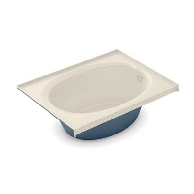 Aker Ovf-4260 Acrylx Drop-in Left-hand Drain Bodywrap Bath in - Bone