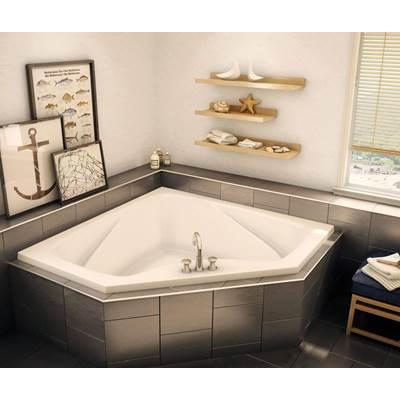 Aker Ctf2-6060 Acrylx Corner Center Drain Bath in Thunder Grey - Thunder Gray by Aker