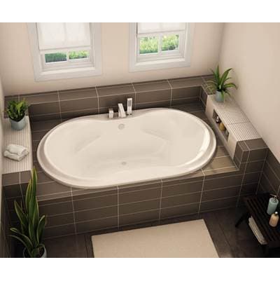 Aker Sboo-4272 Acrylx Drop-in Center Drain Bath in - Black