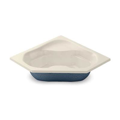 Aker Ct-6060 Acrylx Corner Center Drain Bath - Bone