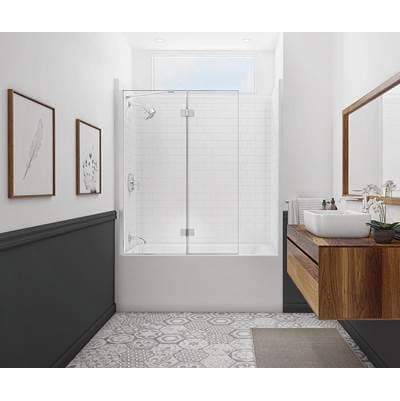 Aker 6032STT Acrylx Alcove Right-hand Drain One-piece Tub Shower - White by Aker