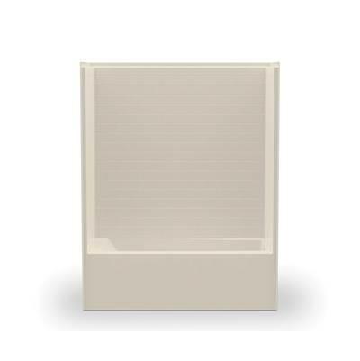 6030STTM AFR  AcrylX Alcove Right-Hand Drain One-Piece Tub Shower in Bone by Aker