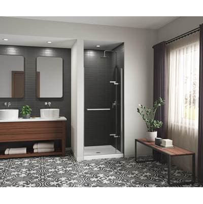 Aker Icon Base 3232 Acrylx Alcove Center Drain Shower Base - White by Aker