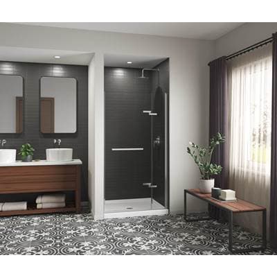 Aker Icon Base 4236 Acrylx Alcove Center Drain Shower Base - White by Aker