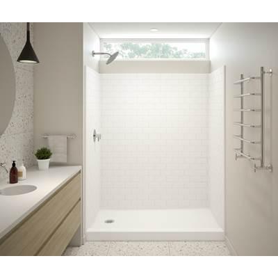 16030STT AcrylX Alcove Right-Hand Drain One-Piece Shower in White by Aker