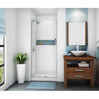 Aker SPL 3232 AFR Acrylx Alcove Center Drain Shower Base in - Sterling Silver by Aker