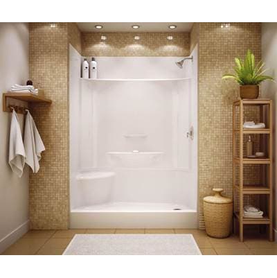 Aker KDS 3060 AFR Acrylx Alcove Center Drain Four-piece Shower in - Black