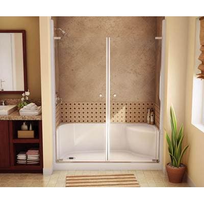 Aker SPS 3060 Acrylx Alcove Center Drain Shower Base in - Sterling Silver by Aker