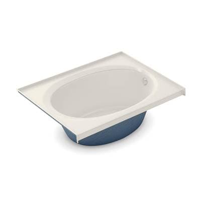 Aker Ovf-4260 Acrylx Drop-in Right-hand Drain Homestead Bath in - Biscuit by Aker
