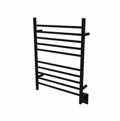 Amba Products Radiant Hardwired + Plug-in Combo Straight 10 Bar Towel Warmer - Matte Black
