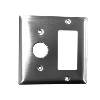 Amba Products Amba Double Gang Plate in - Brushed by Amba Products