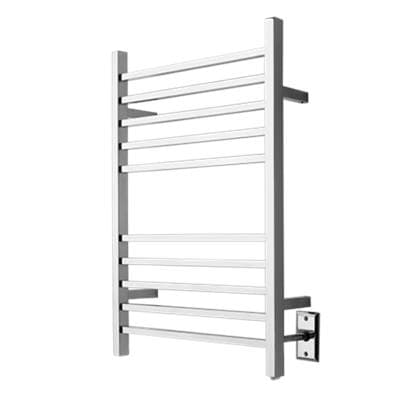 Amba Products Radiant Square Hardwired + Plug-in Combo 10 Bar Towel Warmer - Brushed by Amba Products