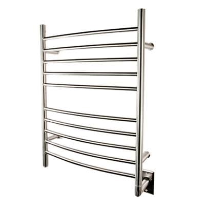 Amba Products Radiant Hardwired + Plug-in Combo Curved 10 Bar Towel Warmer - Polished by Amba Products