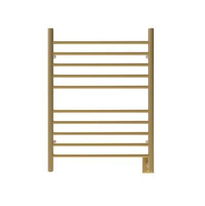Amba Products Radiant Hardwired + Plug-in Combo Straight 10 Bar Towel Warmer - Satin Brass