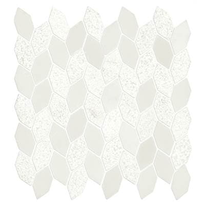 American Olean Candora Leaf Mosaic Tile - Vestal White