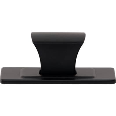 Atlas Zander Knob and Backplate 1 1/4 Inch - Matte Black