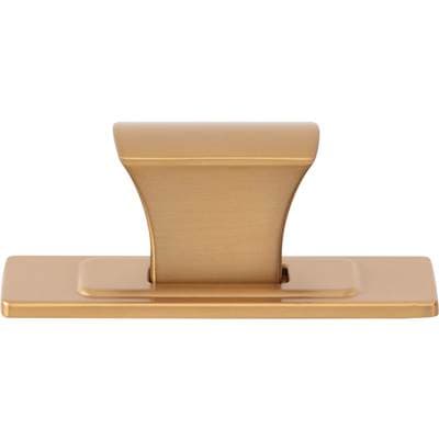 Atlas Zander Knob and Backplate 1 1/4 Inch - Warm Brass by Atlas