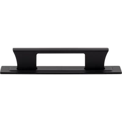 Atlas Zander Pull and Backplate 3 3/4 Inch (c-c) - Matte Black