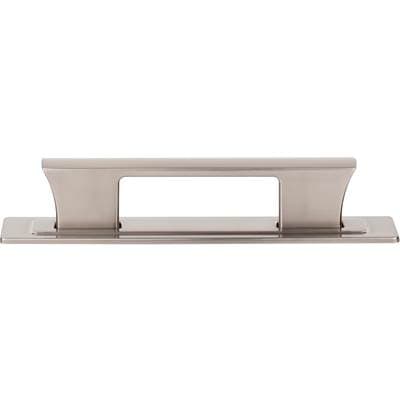 Atlas Zander Pull and Backplate 3 3/4 Inch (c-c) - Brushed Nickel