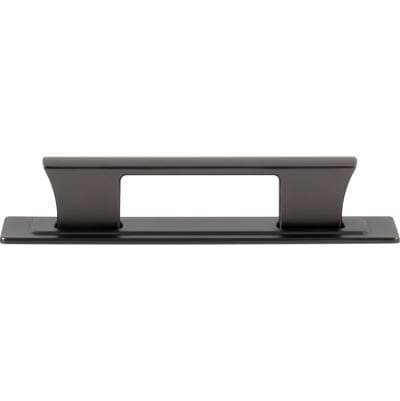 Atlas Zander Pull and Backplate 3 3/4 Inch (c-c) - Slate by Atlas
