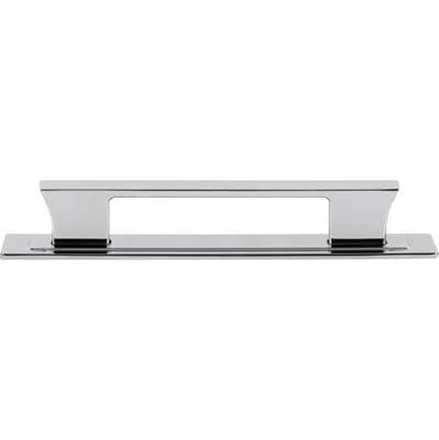 Atlas Zander Pull and Backplate 5 1/16 Inch (c-c) - Polished Chrome by Atlas