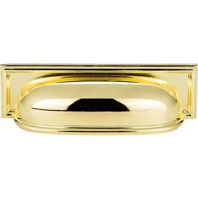 Atlas Campaign Rope Cup Pull 3 3/4 Inch (c-c) - Polished Brass