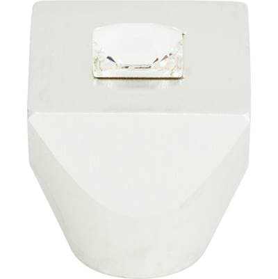 Atlas Crystal Square Knob 1 Inch - Matte Chrome by Atlas