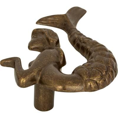 Atlas Mermaid 2 1/2 Inch Length Novelty Knob - Burnished Bronze