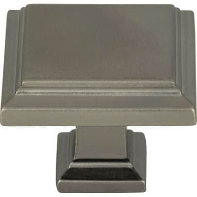 Atlas Sutton Place Square Knob 1 1/4 Inch - Slate by Atlas