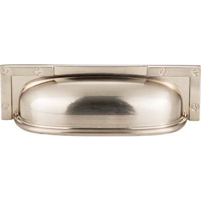 Atlas Campaign L-bracket Cup Pull 3 3/4 Inch (c-c) - Brushed Nickel