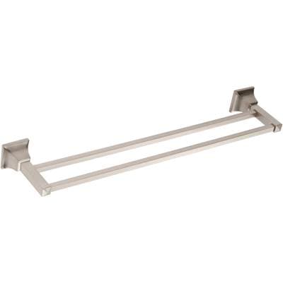 Atlas Gratitude Bath Towel Bar 24 Inch Double - Brushed Nickel