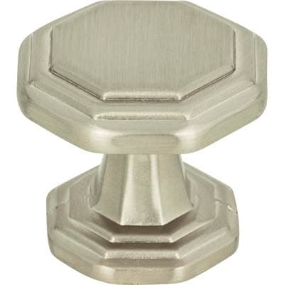 Atlas Dickinson Octagon Knob 1 1/4 Inch - Brushed Nickel