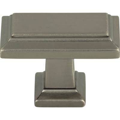 Atlas Sutton Place Rectangle Knob 1 7/16 Inch - Slate by Atlas