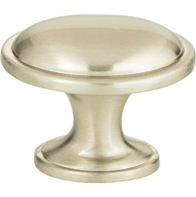 Atlas Austen 1 5/16 Inch Length Oval Knob - Brushed Nickel by Atlas