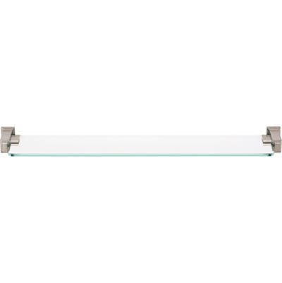 Atlas Sutton Place Bath Glass Shelf 24 Inches - Brushed Nickel by Atlas