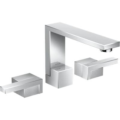 Axor Edge Widespread Faucet 130 - Diamond Cut, 1.2 GPM in - Chrome