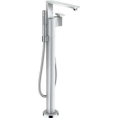 Axor Edge Freestanding Tub Filler Trim with 1.75 GPM Handshower - Diamond Cut - Chrome by Axor