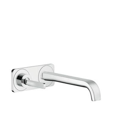 Axor Citterio E Wall-mounted Single-handle Faucet Trim with Base Plate, 1.2 GPM - Chrome by Axor