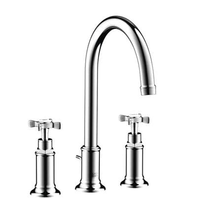 Axor Montreux Widespread Faucet 180 with Cross Handles and Pop-up Drain, 1.2 GPM in - Chrome by Axor