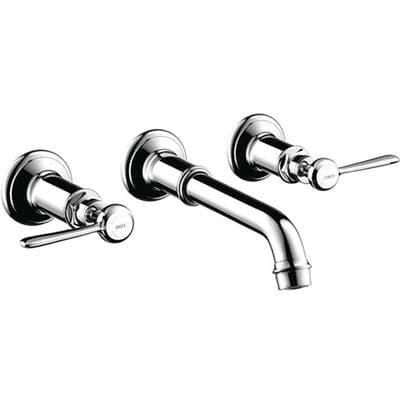 Axor Montreux Wall-mounted Widespread Faucet Trim with Lever Handles, 1.2 GPM - Chrome by Axor