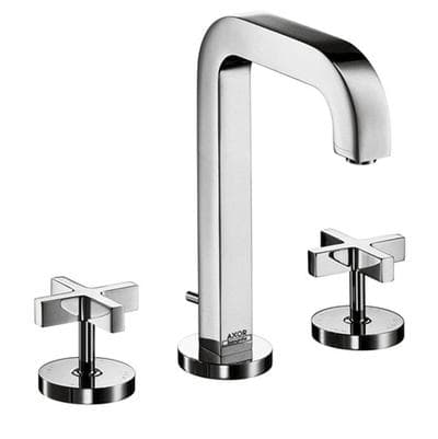Axor Citterio Widespread Faucet 170 with Cross Handles and Pop-up Drain, 1.2 GPM in - Chrome