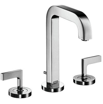 Axor Citterio Widespread Faucet 170 with Lever Handles and Pop-up Drain, 1.2 GPM in - Chrome