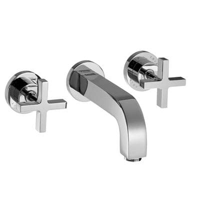 Axor Citterio Wall-mounted Widespread Faucet with Cross Handles, 1.2 GPM in - Chrome